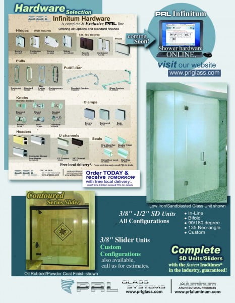 Shower Door Hardware Shower door hardware and Shower Systems with state of the art styles and glass designs.