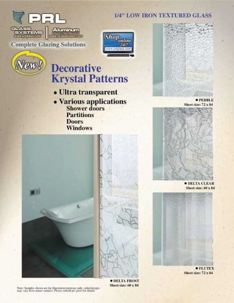 KRYSTAL PATTERNS Textured glass 