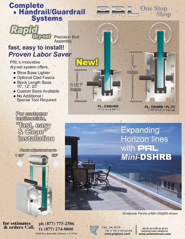 PRL is proud to introduce our new Rapid low profile handrail base.