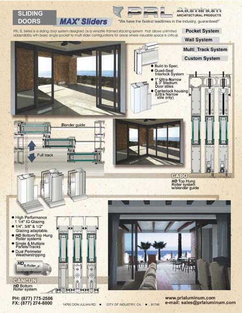 PRL Custom All Glass and Aluminum Sliding Door Systems