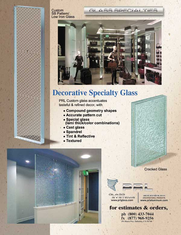 Decorative glass manufacturing and fabrication.