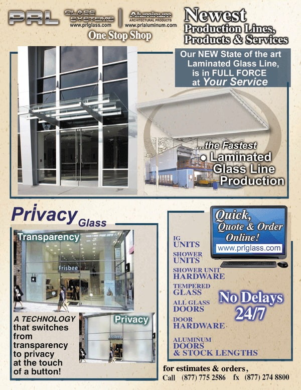 Tempered and Laminated Glass Fabricators in California.