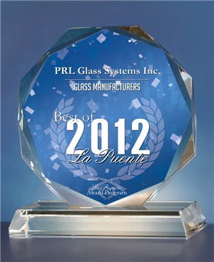 2012 Best of La Puente Award in the Glass Manufacturers category