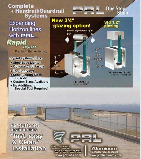 New ¾ ” Rapid Dry or Wet Set Railing System