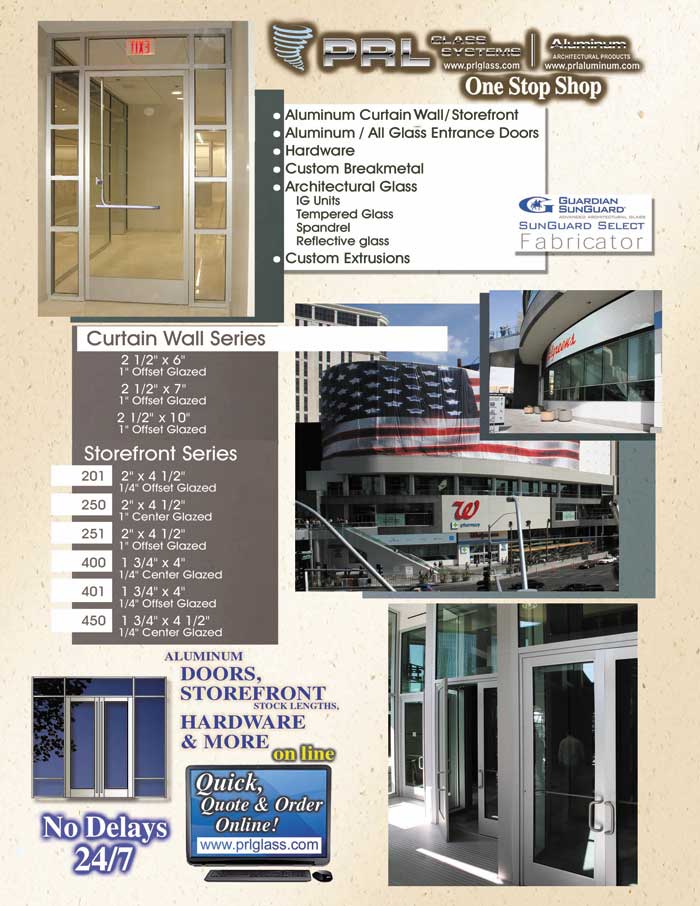 PRL’s Improved/Quick Aluminum Storefront Doors Online Order/Quotes Program