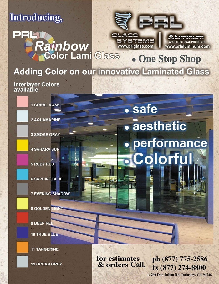 NEW 13 Rainbow Interlayer Colors for Laminated Glass