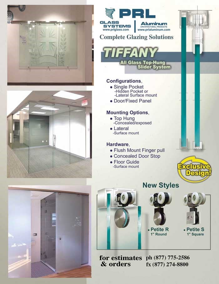 Tiffany Top Hung Interior Sliding Glass Door System