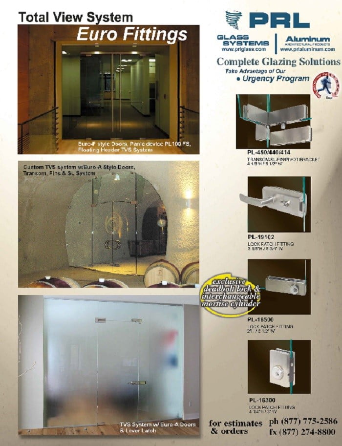 Glass Fitting for All Glass Swing Doors