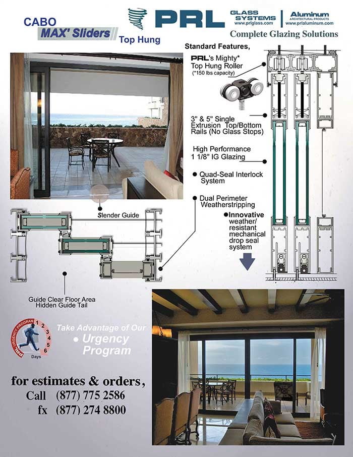 Value Engineered Cabo Series Top Hung Slider Doors