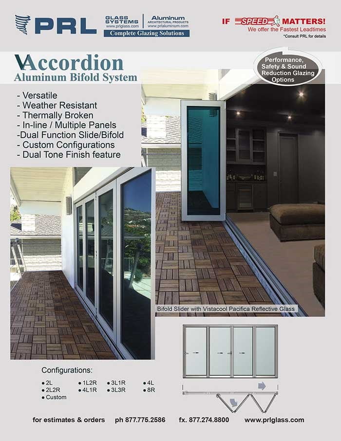 PRL Aluminum Bi-Fold Accordion Doors