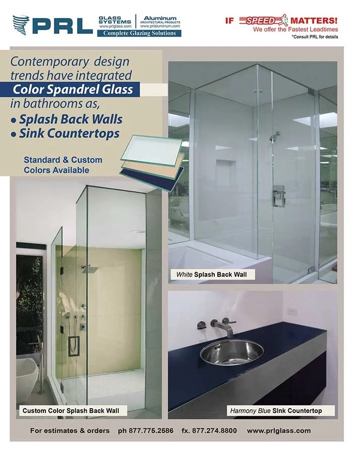 Spandrel Glass In Shower Enclosures
