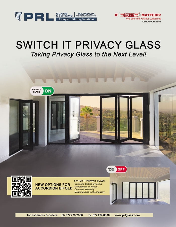 Accordion Door Privacy Glass