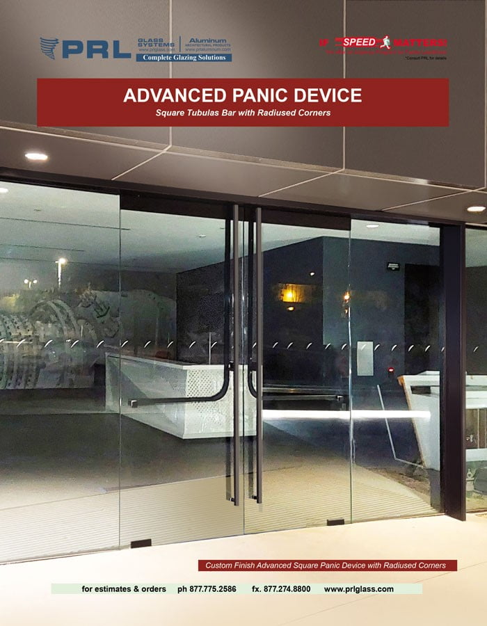 New Advanced Style Panic Device! Square Tubing with Radius Corners