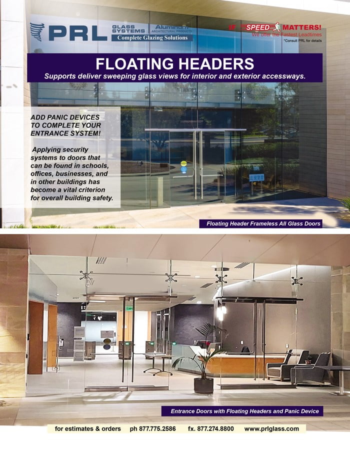 All-Glass Door Floating Headers. Learn All About Them. Lengths, Finishes & More!