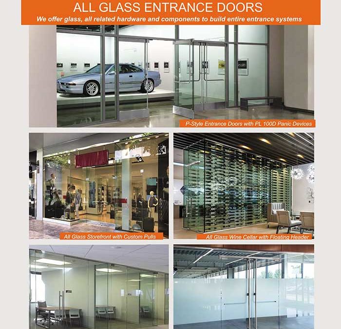All-Glass Entrance Doors. Standard, Custom & Complete Packages at PRL