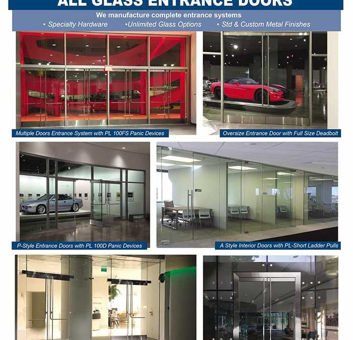 PRL’s Interior and Exterior All Glass Entrance Doors and Hardware