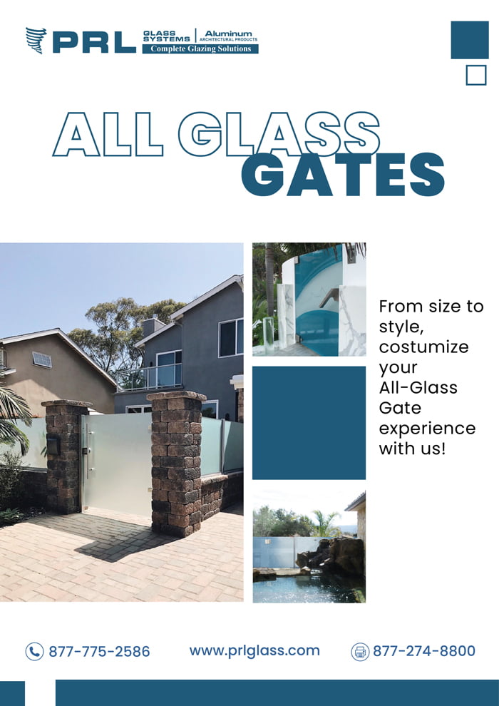 Shop PRL’s All-Glass Gates! Your Visions Equal Boundless Possibilities!