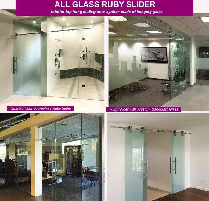 Shop Ruby All-Glass Sliding Doors Save Space & Show Off Interiors!