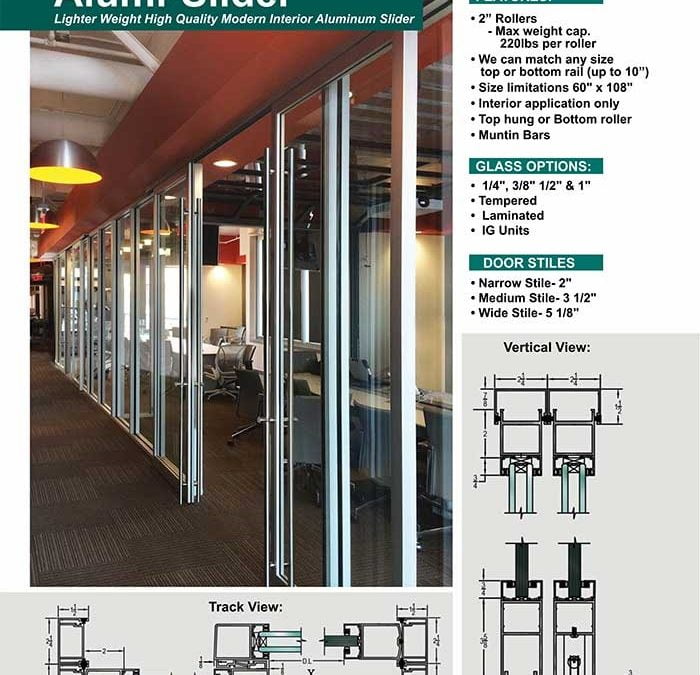 PRL’s Alumi-Sliders Modern Interior Aluminum Sliding Door Systems