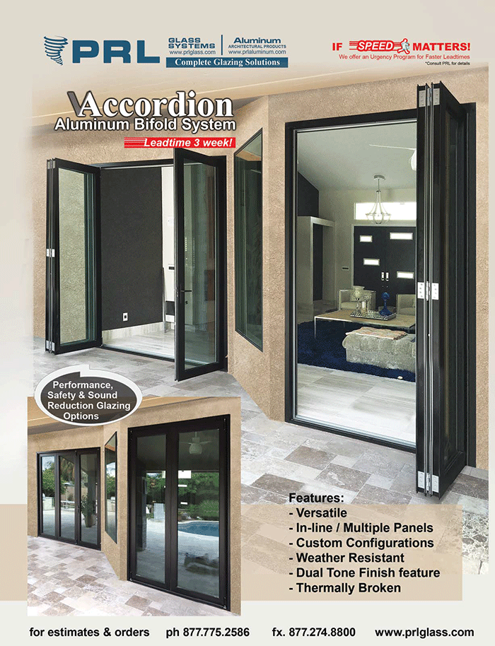 PRL Aluminum Bi-Fold Accordion Doors