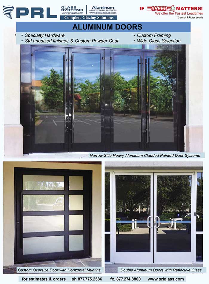 PRL’s Aluminum Doors. Exterior Entrance Doors You Can Be Sure of