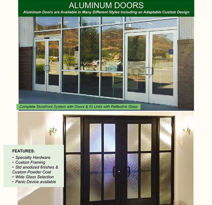 PRL’s Aluminum Entrance Doors. Bid Standard & Custom for Offices & Homes Today!