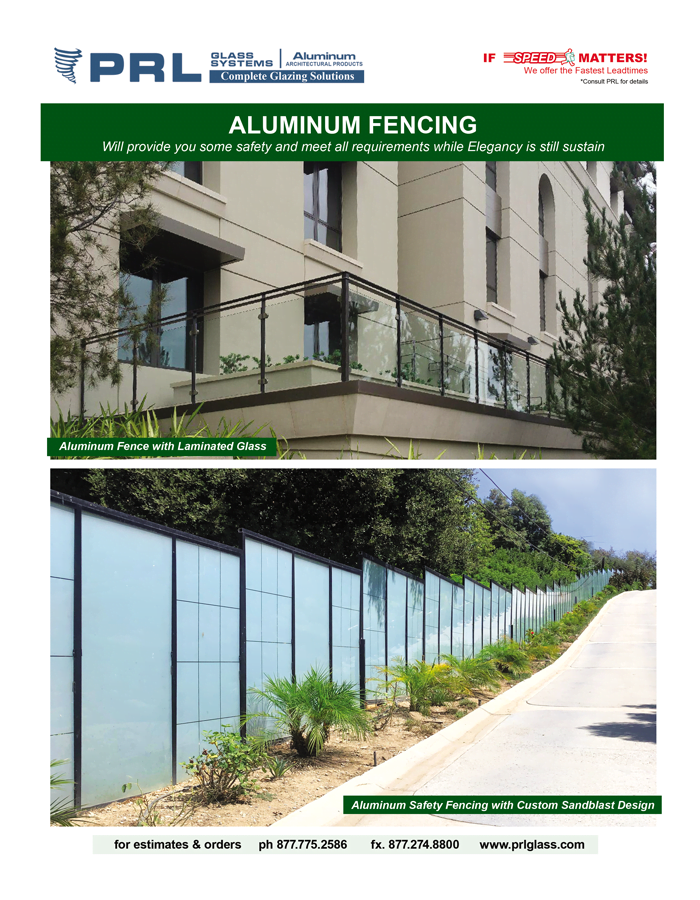 Aluminum Frame Glass Fencing