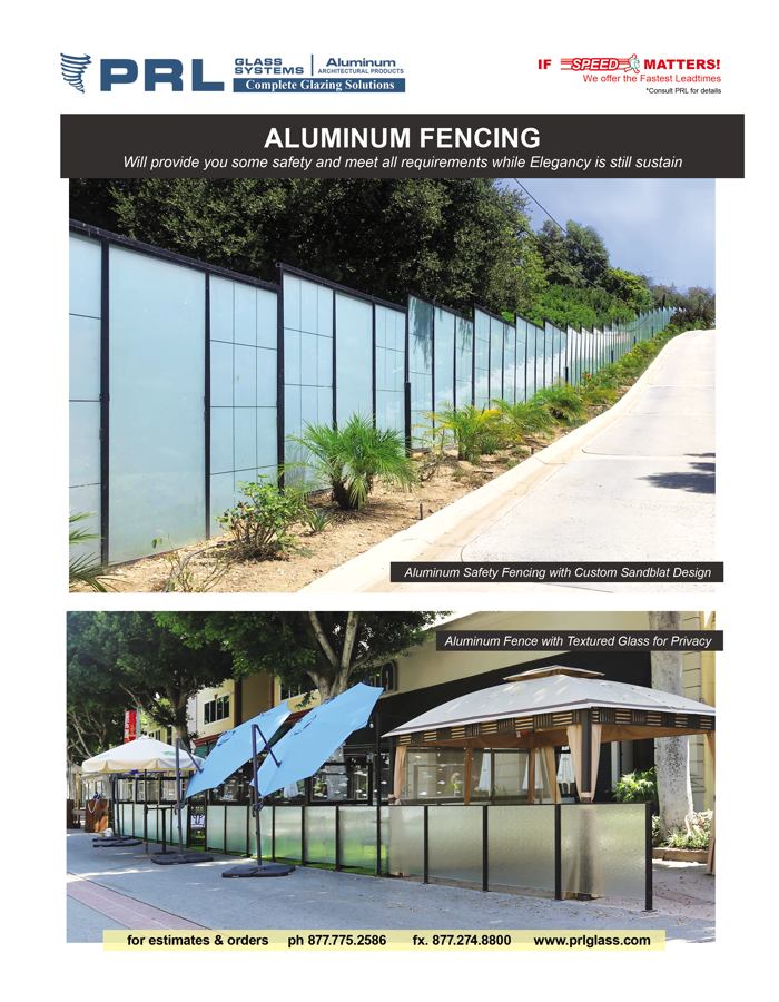 Aluminum Framed Glass Fencing