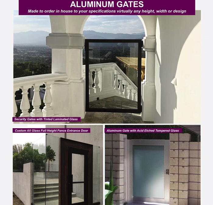 Aluminum Framed Glass Gates Bid Standard & Custom Designs with Us!