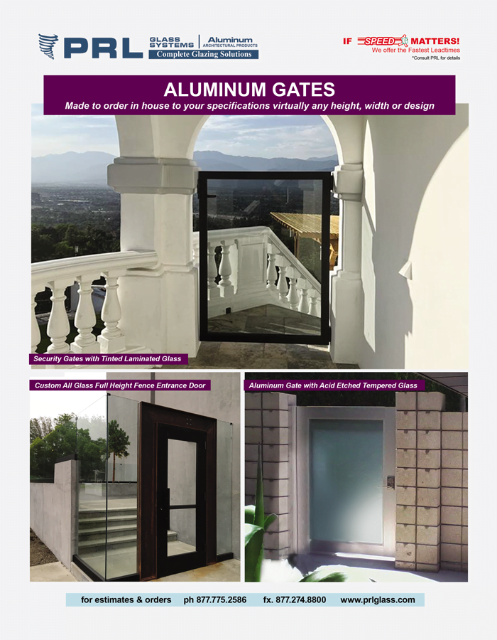 Aluminum Framed Glass Gates