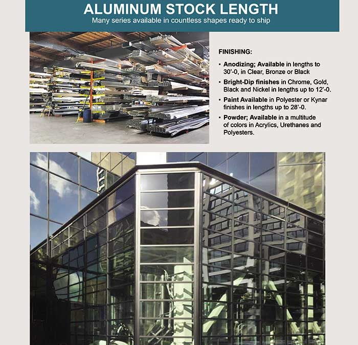 Shop Aluminum Storefront Stock Lengths at PRL. We’ve Got It All!