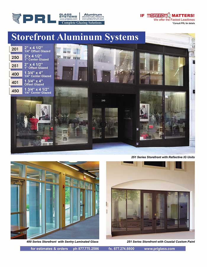 Your Single Source Supplier for Aluminum Storefronts