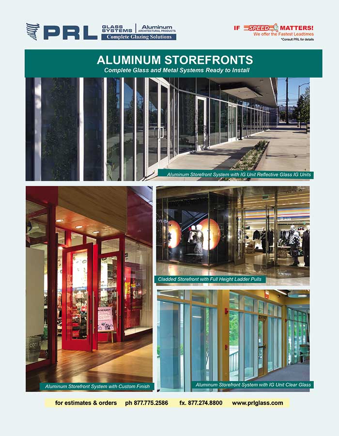 aluminum storefront stock lengths