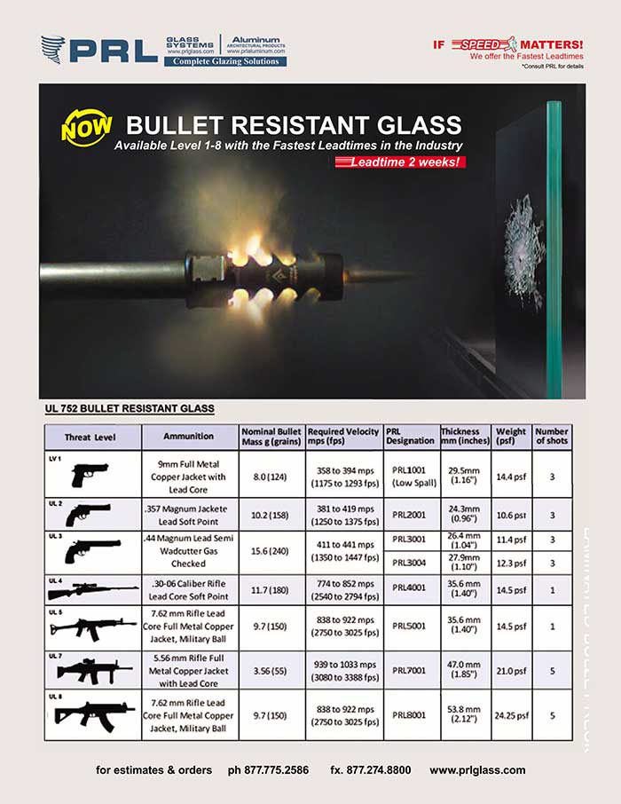 bullet resistant glass