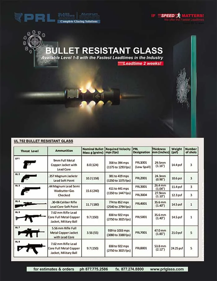 Bullet Resistant Glass Laminates. Stay Protected With PRL