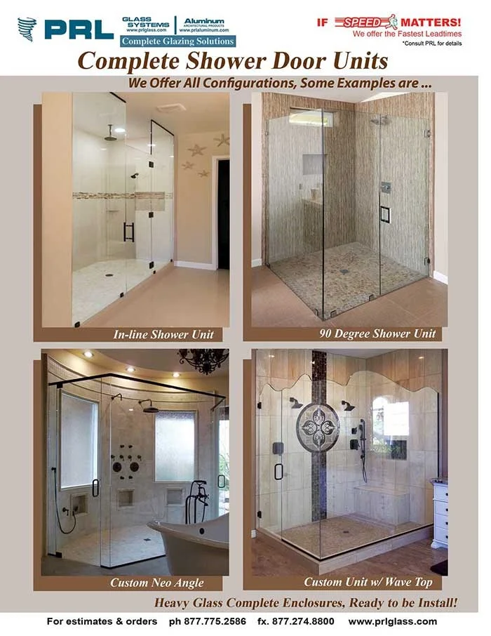 Complete Shower Door Units