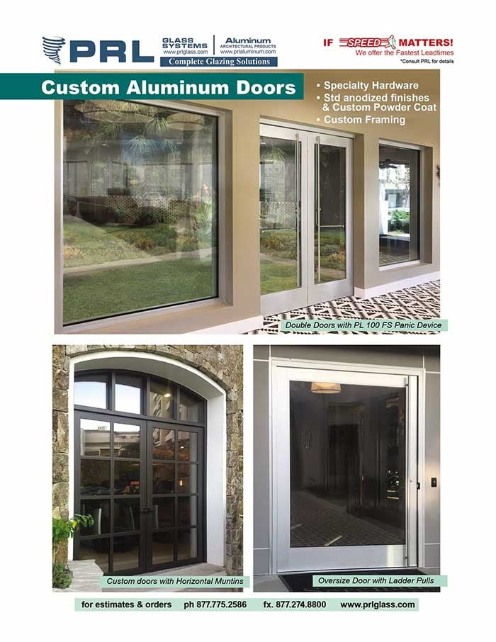 PRL’s Custom Aluminum Entrance Doors