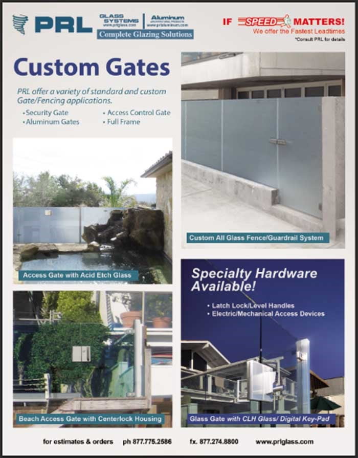 Glass Gates beautifully showcase gardens and pools