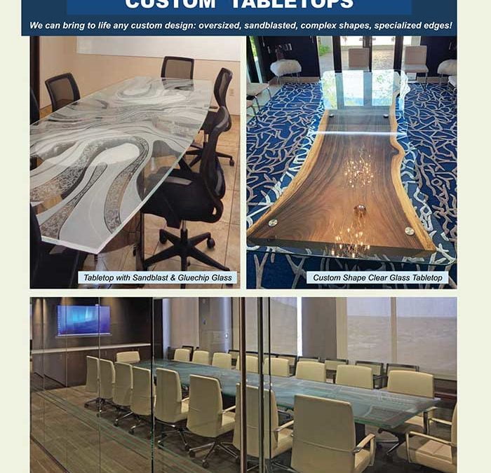 PRL’s Custom Glass Table Tops. Discover the Possibilities!