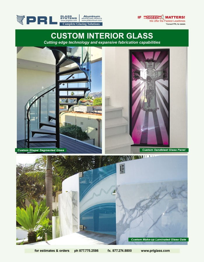 Shop PRL’s Custom Interior Glass Products – Cutting Edge Technology and Fabrication Capabilities
