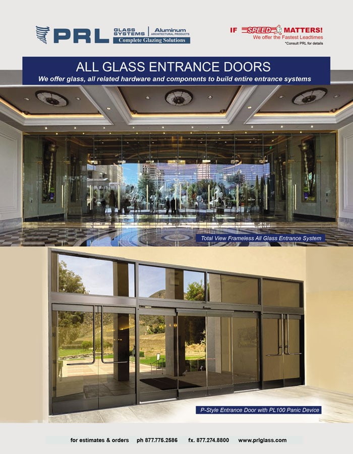 All-Glass Entrance Doors. What Options Can I Specify for Complete Packages?