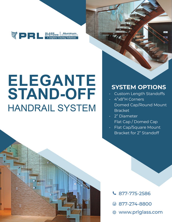 Buy Elegante All-Glass Handrails. Complete Systems & Fastest Lead-Times at PRL!