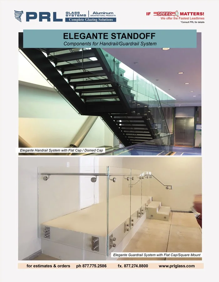 Elegante Handrails At PRL.  No Posts or Base Shoes for Limitless Glass Views!