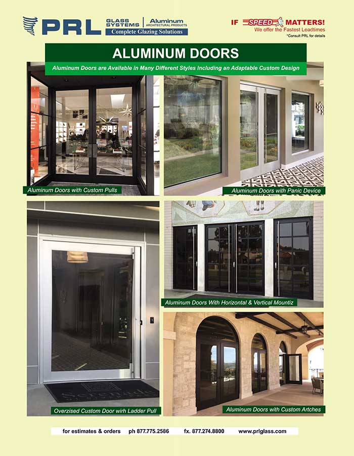 Buy Aluminum Entry Doors at PRL. Strong & Reliable for Healthcare & Office Accessways!