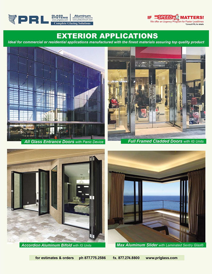 PRL’s Exterior Glass Door Applications