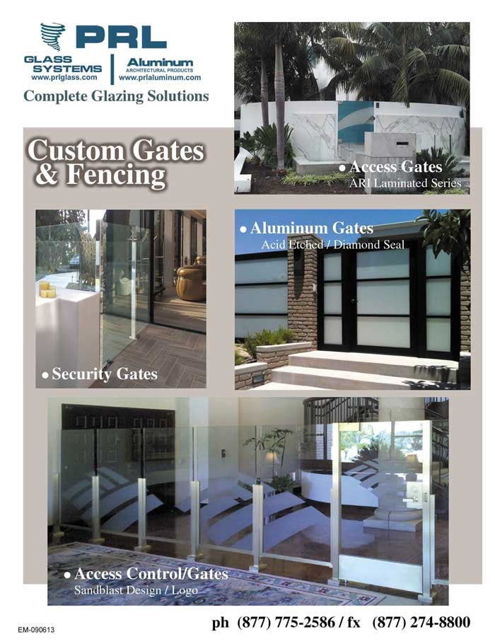 frameless all-glass gates