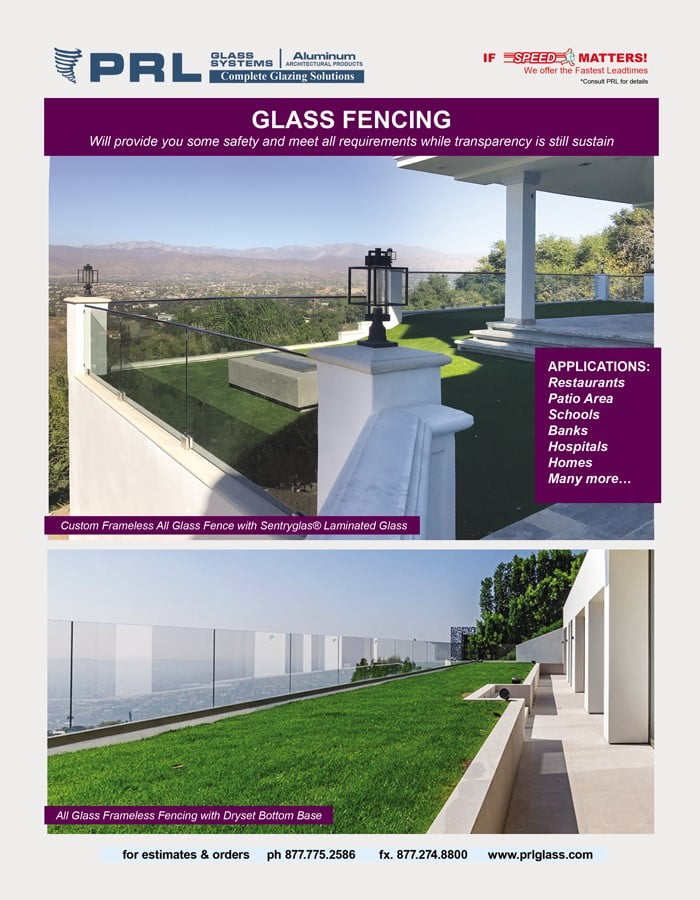 Bid PRL’s Frameless Glass Fencing. Stylish Outdoor Walls with Shoe Base, Posts or Rails!