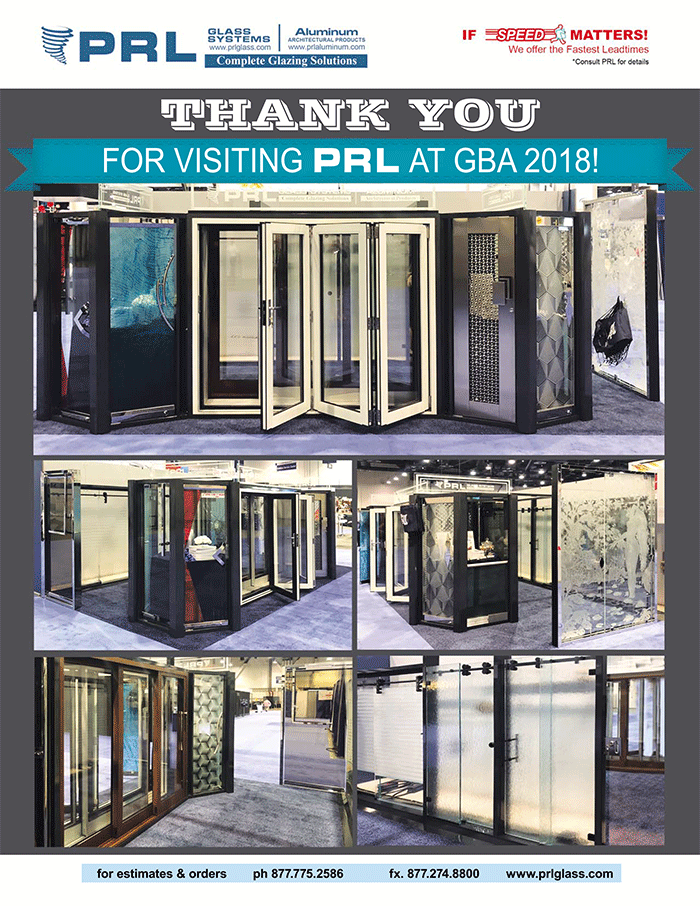 Thank You for Visiting PRL at GlassBuild America, 2018.