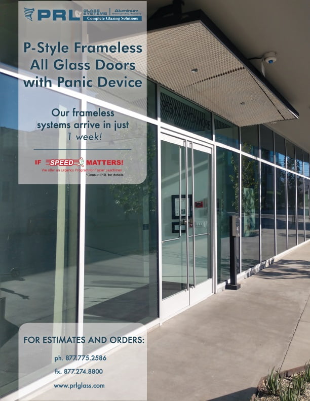 Get All Glass Entrance Doors in 1 Week!