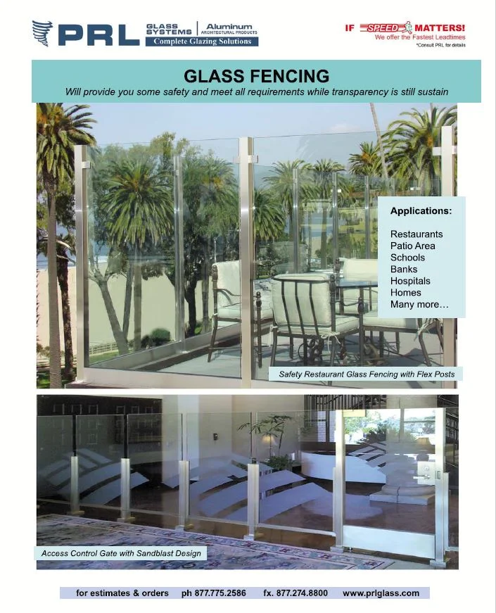 PRL’s Glass Fences. Get Flex Posts & Glass Panels for your next project!